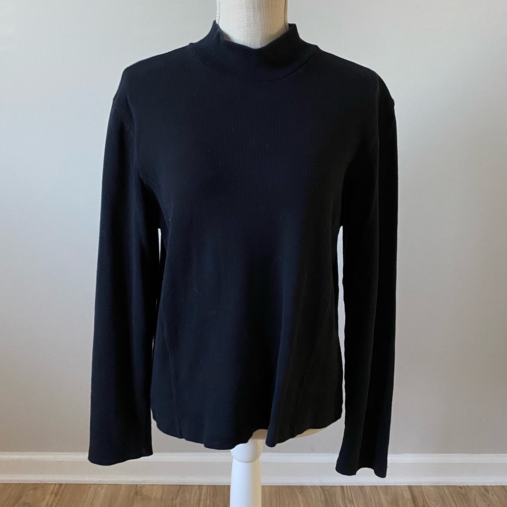 Ashly Brent Black Mockneck
